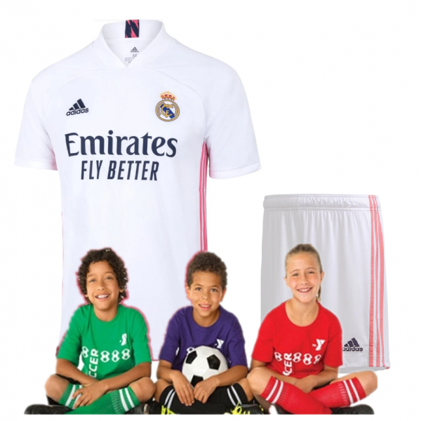 Kid's Real Madrid Home Suit 20/21 (Customizable)
