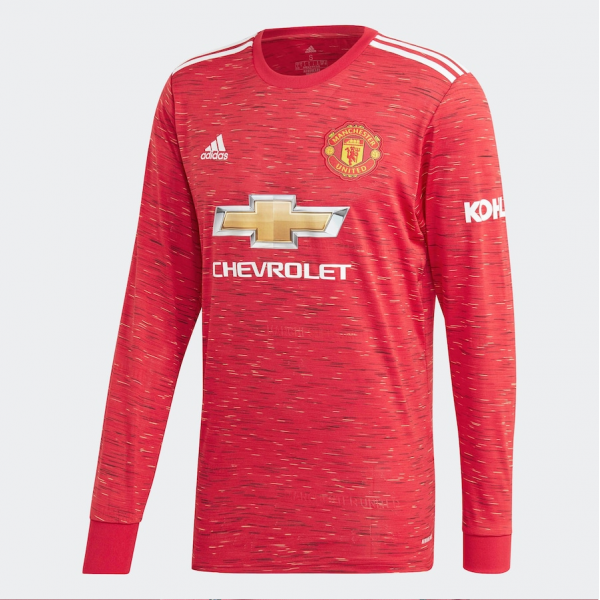 Manchester United Home Long sleeve Jersey 20/21 (Customizable)